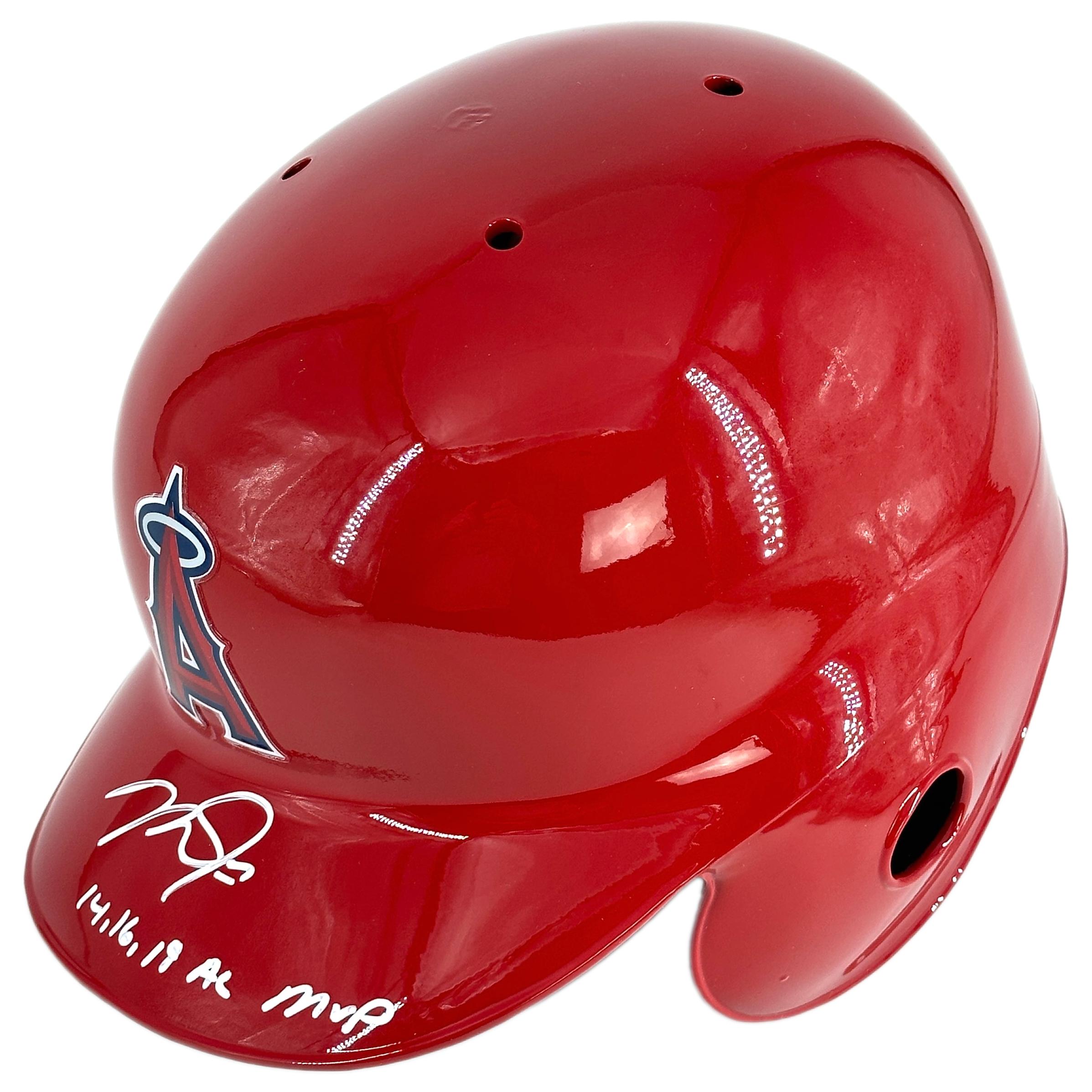Mike Trout Signed Angels Full Size Helmet Inscribed "14, 16, 19 AL MVP" (MLB) at PristineAuction.com Mike Trout Signed Angels Full Size Helmet Inscribed "14, 16, 19 AL MVP" (MLB) at PristineAuction.com