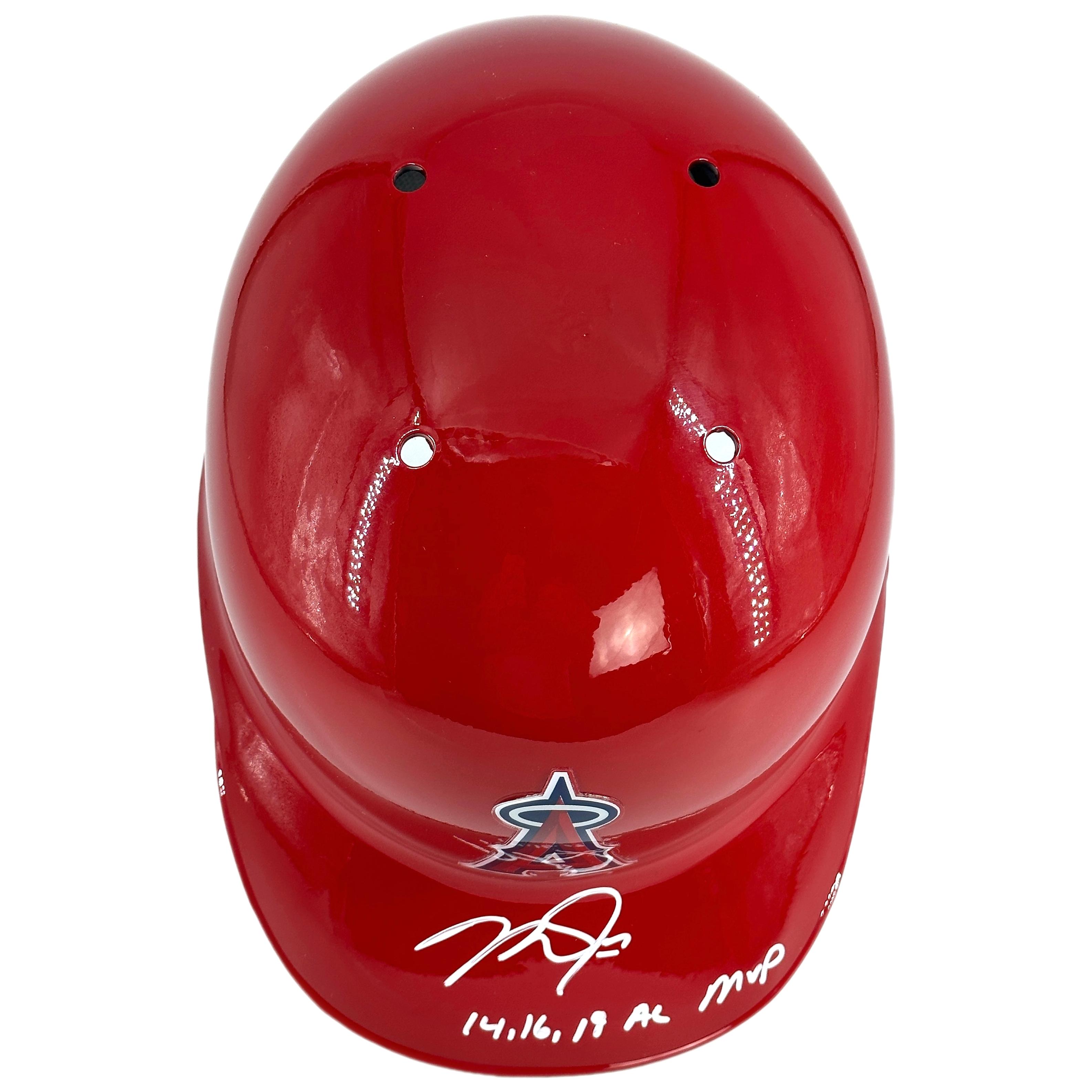 Mike Trout Signed Angels Full Size Helmet Inscribed "14, 16, 19 AL MVP" (MLB) at PristineAuction.com Mike Trout Signed Angels Full Size Helmet Inscribed "14, 16, 19 AL MVP" (MLB) at PristineAuction.com