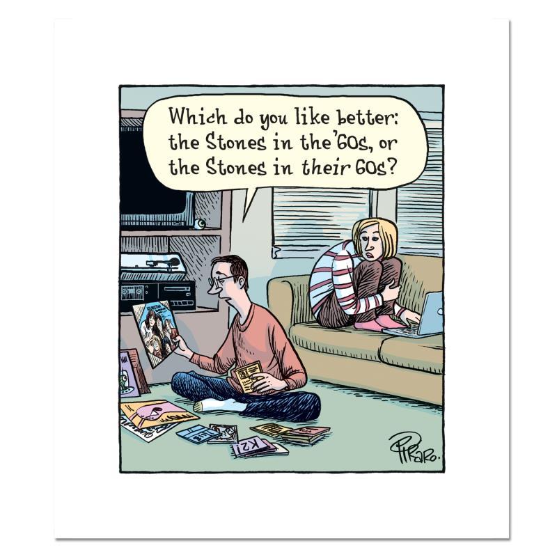 Bizarro "Stones Sixties" 8x15 Giclee on Paper by Dan Piraro (Artova) at PristineAuction.com Bizarro "Stones Sixties" 8x15 Giclee on Paper by Dan Piraro (Artova) at PristineAuction.com