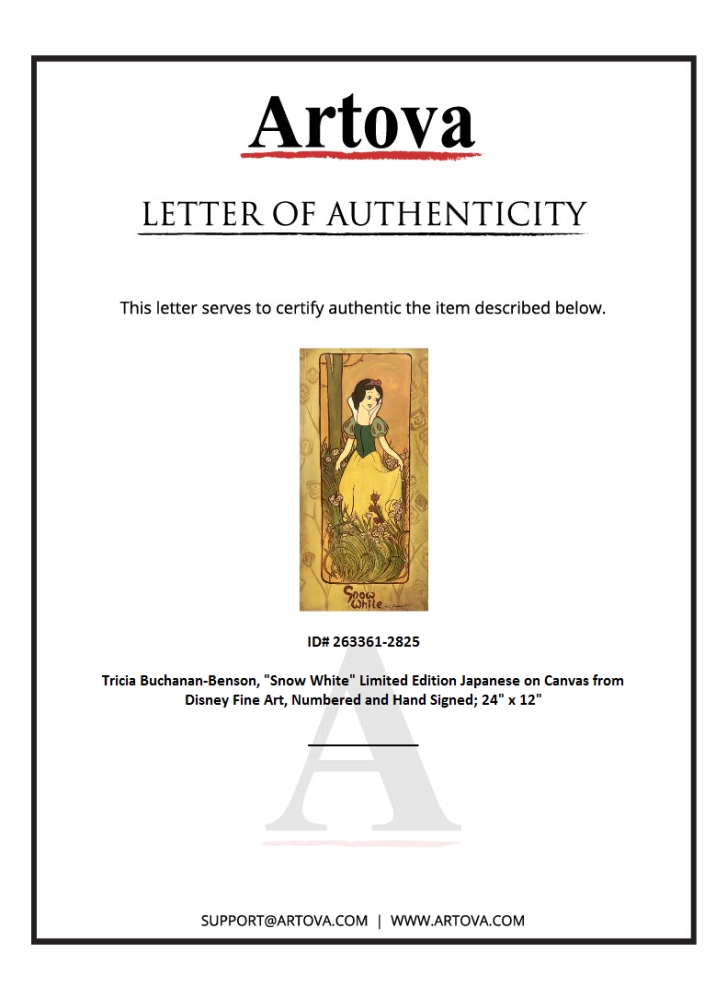 "Snow White" LE 12x24 Giclee on Canvas by Tricia Buchanan-Benson (Artova) at PristineAuction.com "Snow White" LE 12x24 Giclee on Canvas by Tricia Buchanan-Benson (Artova) at PristineAuction.com