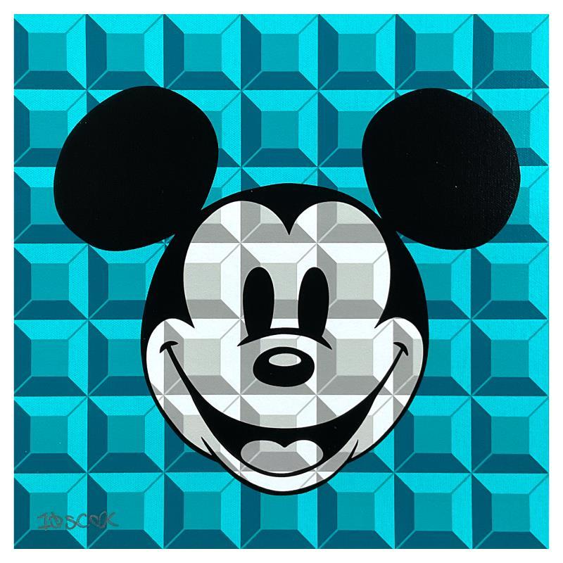 "Aqua 8-Bit Mickey" LE 12x12 Disney Fine Art Giclee on Canvas by Tennessee Loveless (PA) at PristineAuction.com "Aqua 8-Bit Mickey" LE 12x12 Disney Fine Art Giclee on Canvas by Tennessee Loveless (PA) at PristineAuction.com