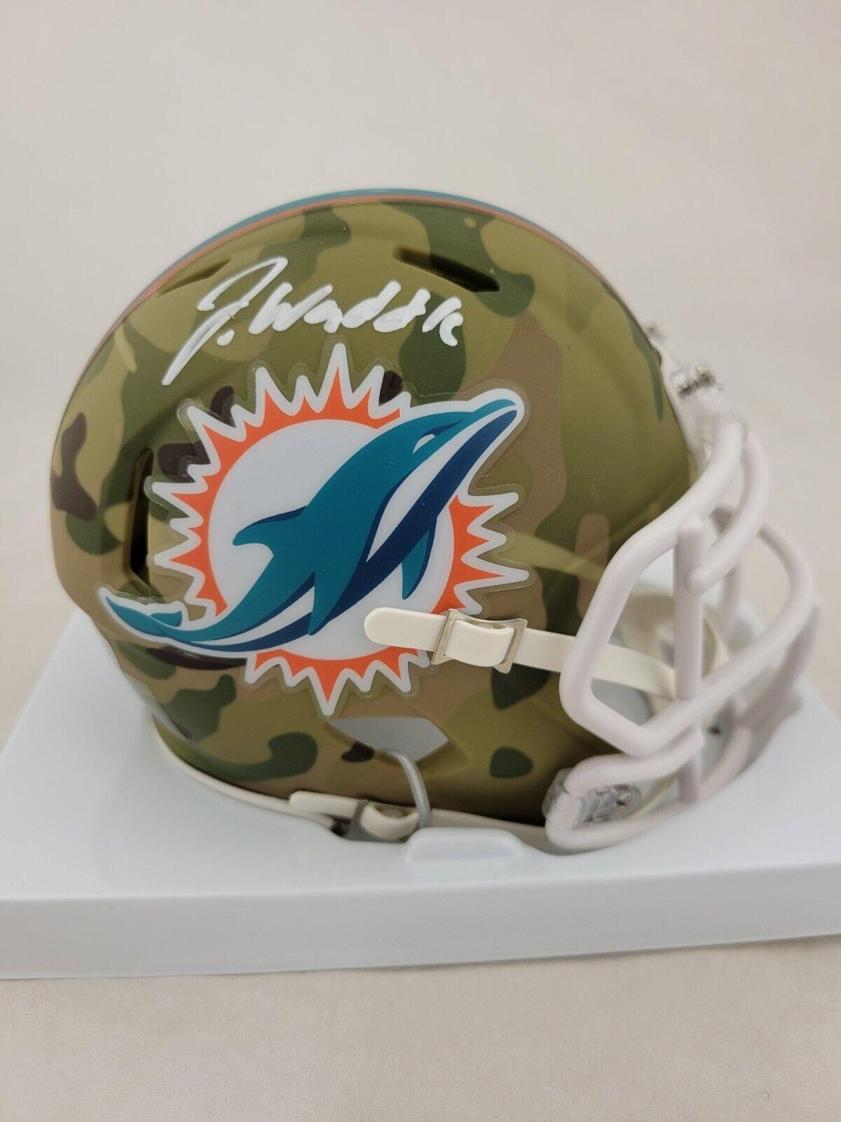 Jaylen Waddle Signed Dolphins Camo Alternate Speed Mini Helmet (Fanatics) at PristineAuction.com Jaylen Waddle Signed Dolphins Camo Alternate Speed Mini Helmet (Fanatics) at PristineAuction.com