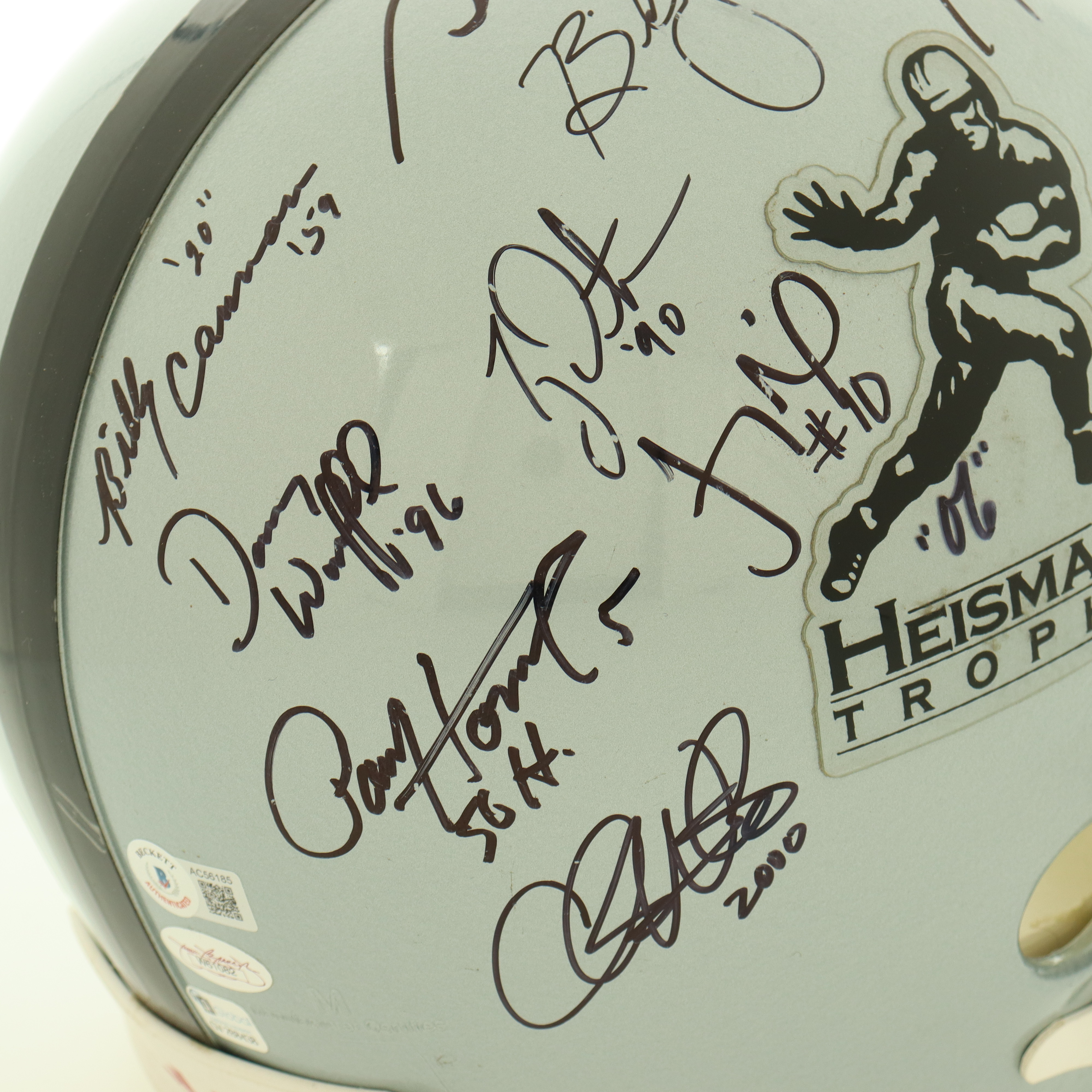 Heisman Trophy Winners Full-Size Helmet Signed by (11) with Paul Hornung, Billy Cannon, Ty Detmer, Steve Owens, Billy Sims (Beckett & JSA) at PristineAuction.com Heisman Trophy Winners Full-Size Helmet Signed by (11) with Paul Hornung, Billy Cannon, Ty Detmer, Steve Owens, Billy Sims (Beckett & JSA) at PristineAuction.com