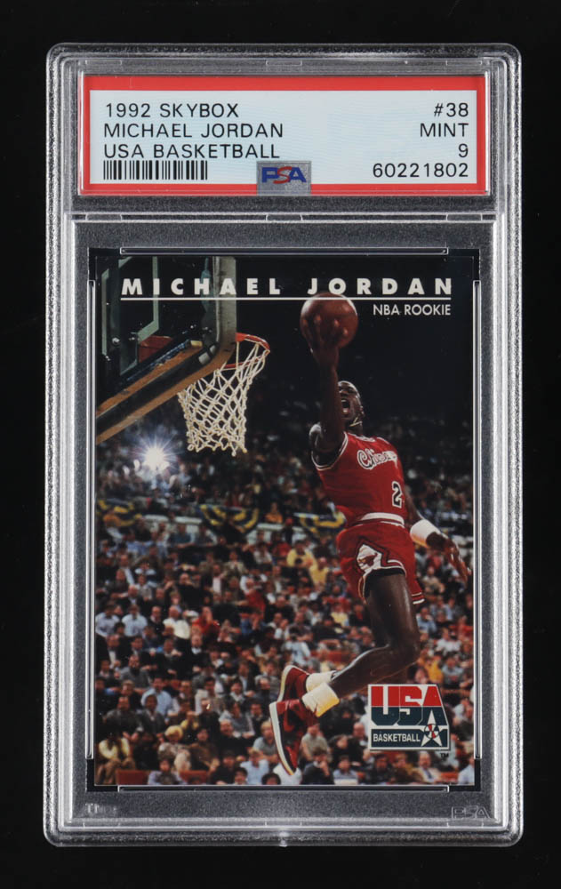 Michael Jordan 1992 SkyBox USA #38 NBA Rookie (PSA 9) at PristineAuction.com Michael Jordan 1992 SkyBox USA #38 NBA Rookie (PSA 9) at PristineAuction.com