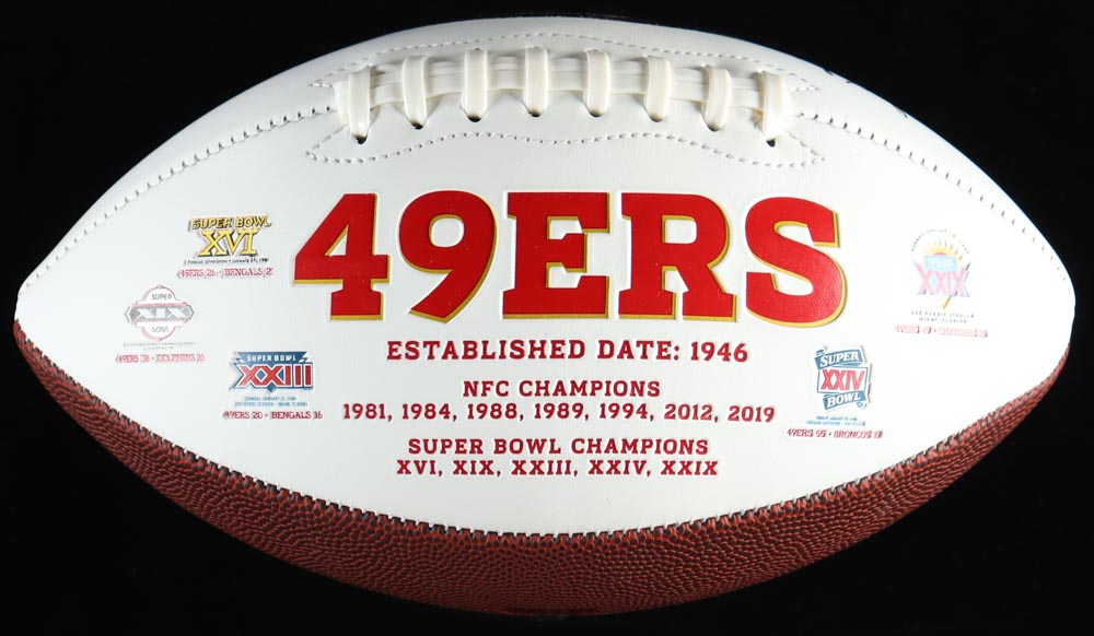 John Taylor Signed 49ers Logo Football (Schwartz) at PristineAuction.com John Taylor Signed 49ers Logo Football (Schwartz) at PristineAuction.com