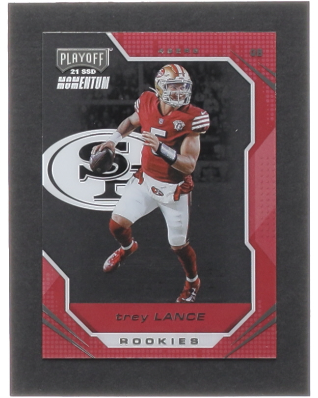 Trey Lance 2021 Panini Chronicles Playoff Momentum Rookies #3 RC at PristineAuction.com Trey Lance 2021 Panini Chronicles Playoff Momentum Rookies #3 RC at PristineAuction.com