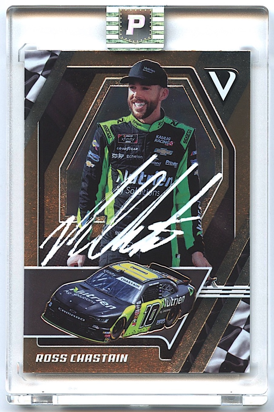 Ross Chastain Signed 2019 Panini Victory Lane #13 (PA Encapsulated) at PristineAuction.com Ross Chastain Signed 2019 Panini Victory Lane #13 (PA Encapsulated) at PristineAuction.com