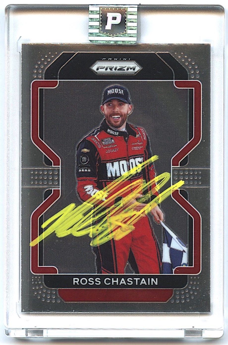 Ross Chastain Signed 2022 Panini Prizm #28 (PA Encapsulated) at PristineAuction.com Ross Chastain Signed 2022 Panini Prizm #28 (PA Encapsulated) at PristineAuction.com