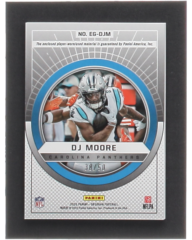 D.J. Moore 2022 Panini Obsidian Equinox Gear Electric Etch Green #23 #38/50 at PristineAuction.com D.J. Moore 2022 Panini Obsidian Equinox Gear Electric Etch Green #23 #38/50 at PristineAuction.com