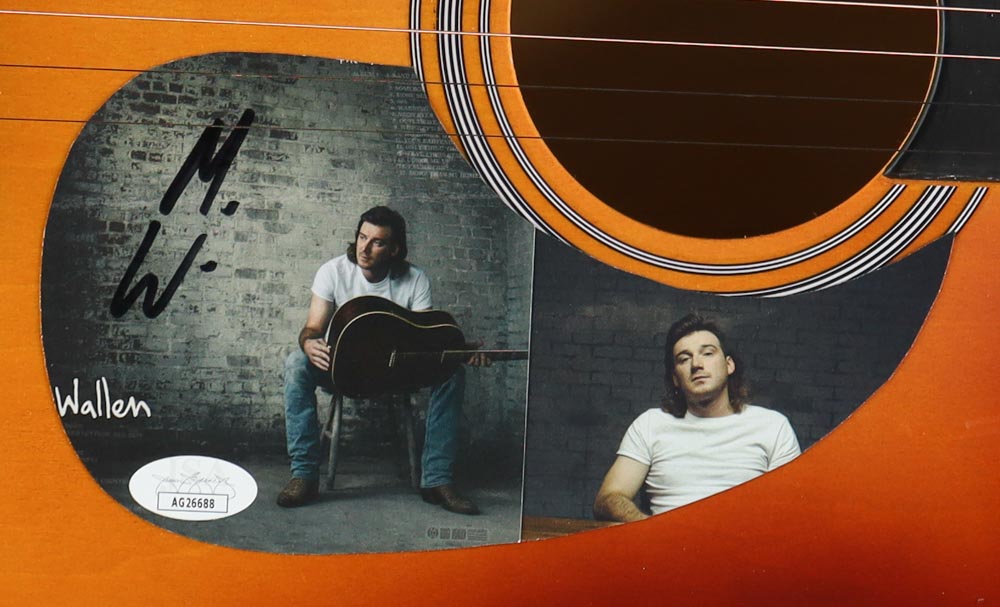 Morgan Wallen Signed 38" Acoustic Guitar (JSA) at PristineAuction.com Morgan Wallen Signed 38" Acoustic Guitar (JSA) at PristineAuction.com