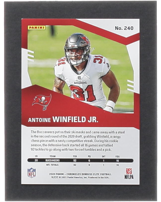 Antoine Winfield Jr. 2020 Elite Gold #240 RC / Chronicles #4/5 at PristineAuction.com Antoine Winfield Jr. 2020 Elite Gold #240 RC / Chronicles #4/5 at PristineAuction.com