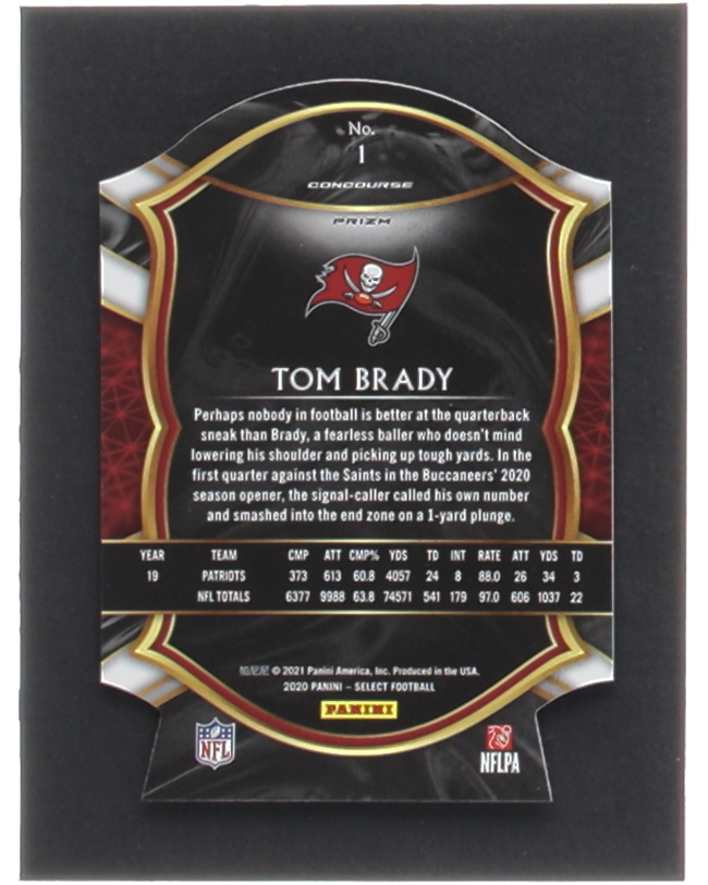 Tom Brady 2020 Select Prizm Tri Color Die Cut #1 at PristineAuction.com Tom Brady 2020 Select Prizm Tri Color Die Cut #1 at PristineAuction.com