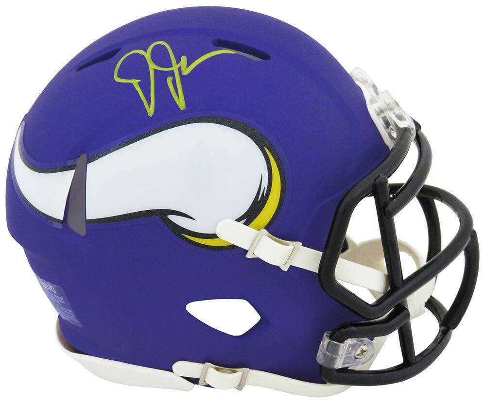 Justin Jefferson Signed Vikings Speed Mini Helmet (Schwartz) at PristineAuction.com Justin Jefferson Signed Vikings Speed Mini Helmet (Schwartz) at PristineAuction.com