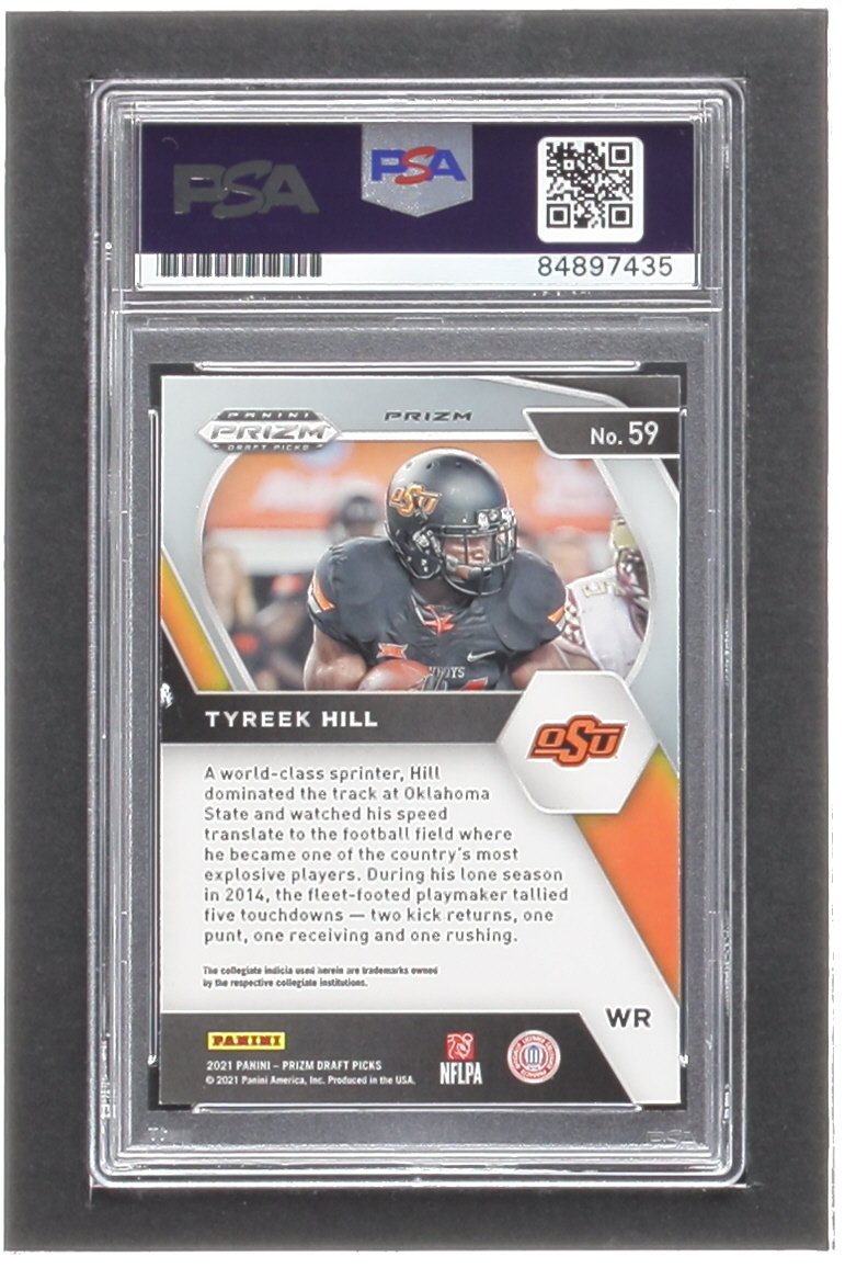 Tyreek Hill Signed 2021 Panini Prizm Draft Picks Prizms Green #59 (PSA) at PristineAuction.com Tyreek Hill Signed 2021 Panini Prizm Draft Picks Prizms Green #59 (PSA) at PristineAuction.com