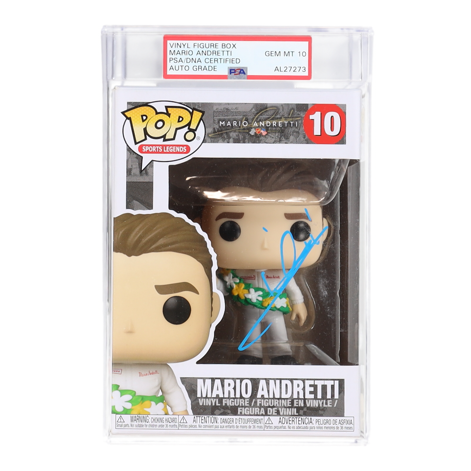 Mario Andretti Signed #10 Mario Andretti Funko Pop! Vinyl Figure (PSA GEM MINT 10) at PristineAuction.com Mario Andretti Signed #10 Mario Andretti Funko Pop! Vinyl Figure (PSA GEM MINT 10) at PristineAuction.com