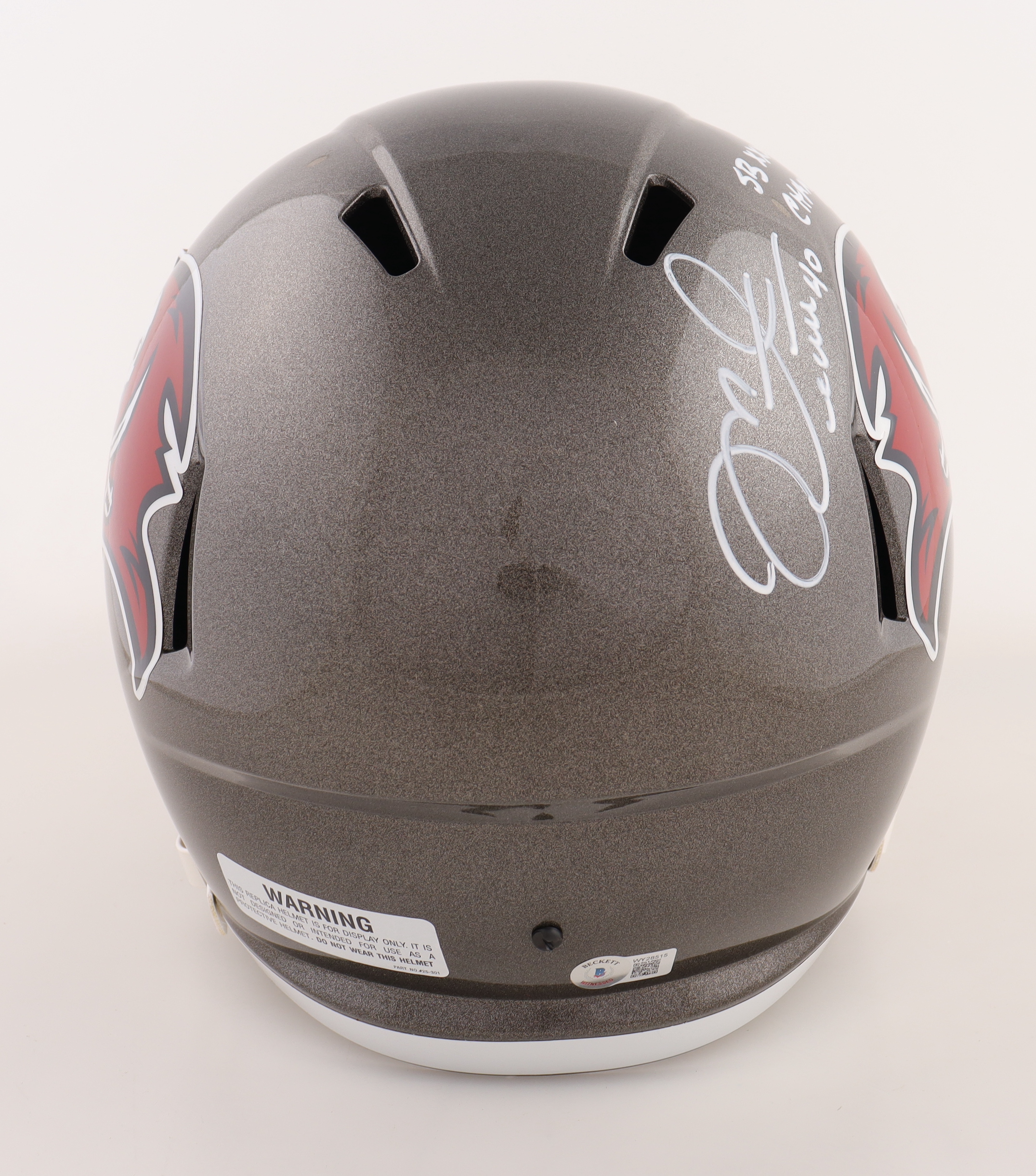Mike Alstott Signed Buccaneers Full-Size Speed Helmet Inscribed "SB XXXVII Champs!" (Beckett) at PristineAuction.com Mike Alstott Signed Buccaneers Full-Size Speed Helmet Inscribed "SB XXXVII Champs!" (Beckett) at PristineAuction.com