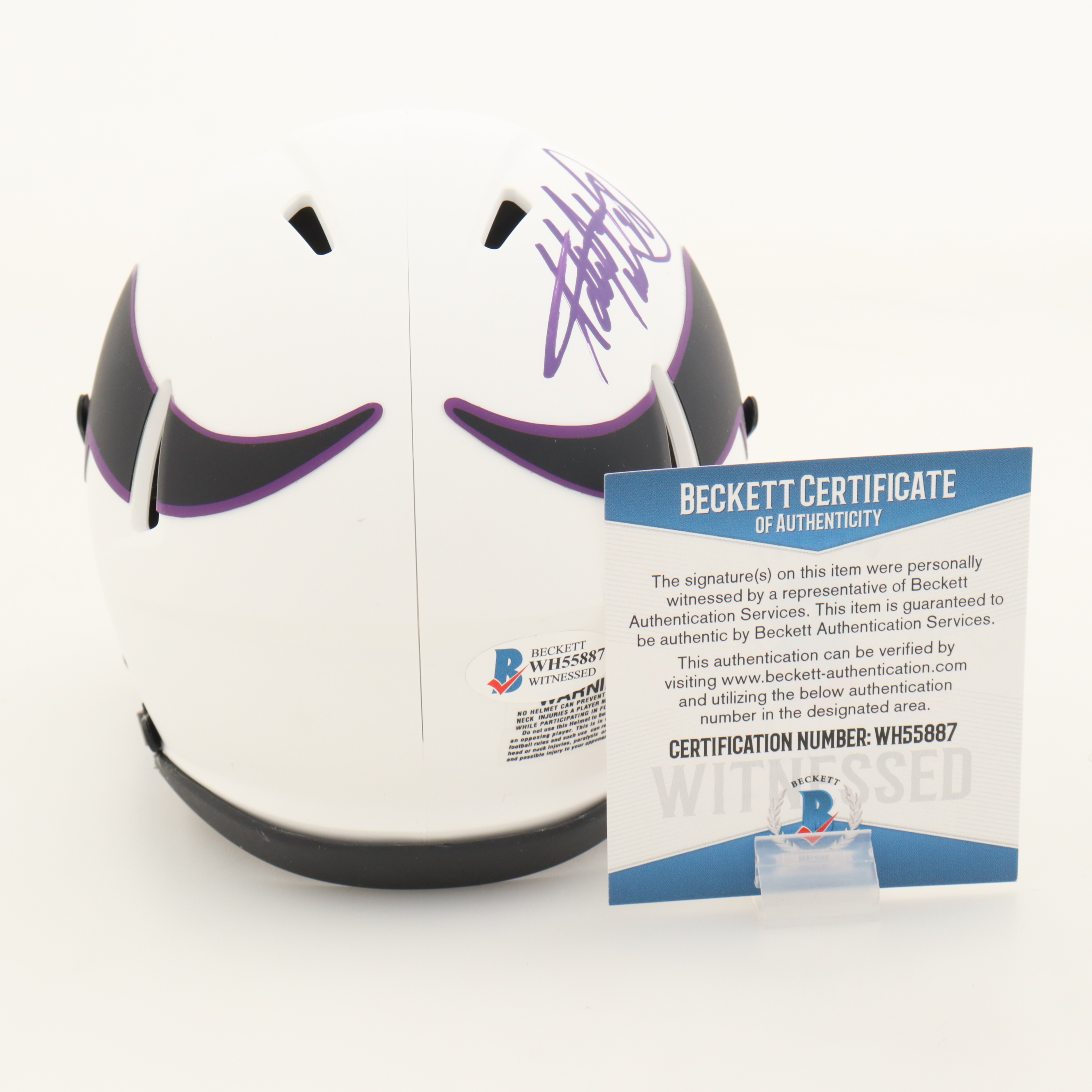 Adrian Peterson Signed Vikings Lunar Eclipse Alternate Speed Mini Helmet (Beckett) at PristineAuction.com Adrian Peterson Signed Vikings Lunar Eclipse Alternate Speed Mini Helmet (Beckett) at PristineAuction.com