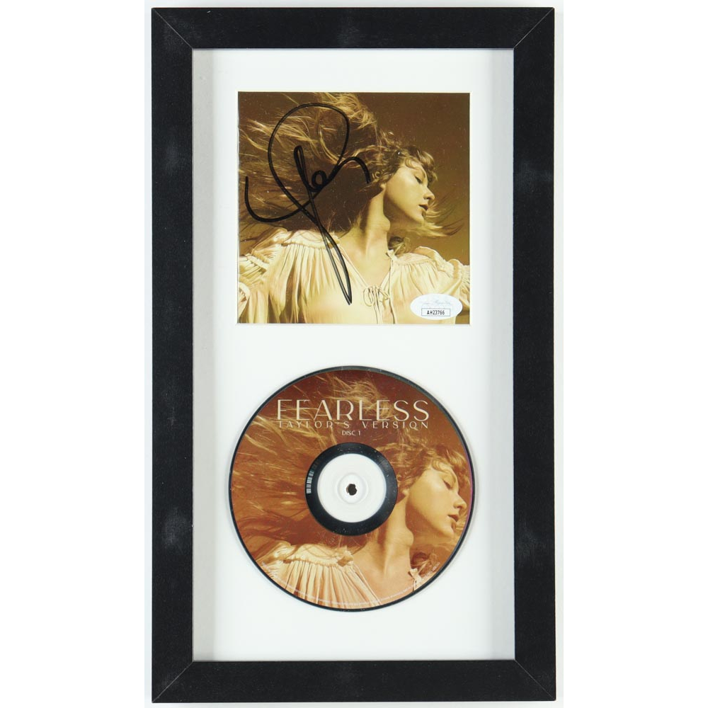 Taylor Swift Signed Custom Framed "Fearless" CD Booklet Display (JSA) Pristine Auction