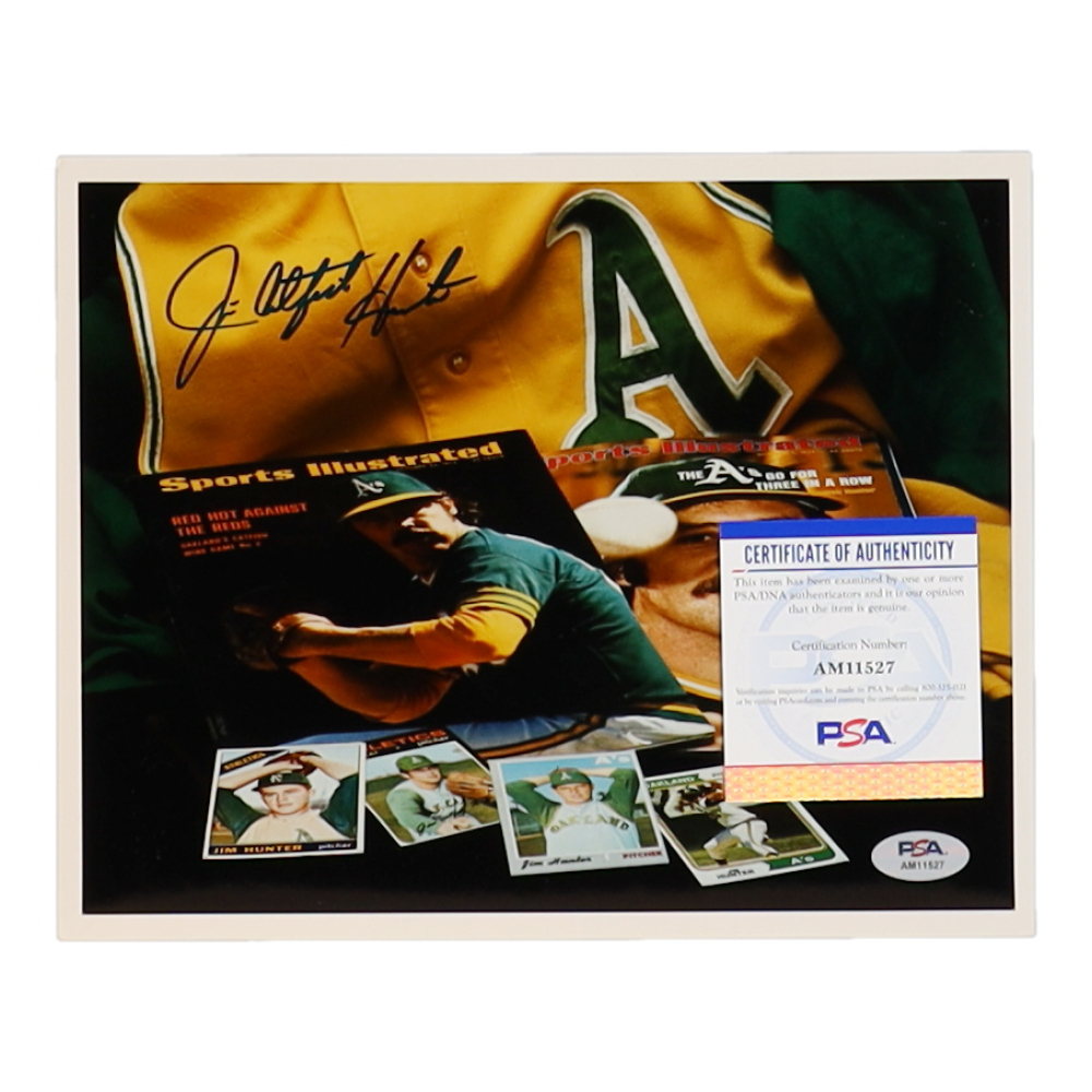 Catfish Hunter Signed Athletics 8x10 Photo (PSA) Pristine Auction