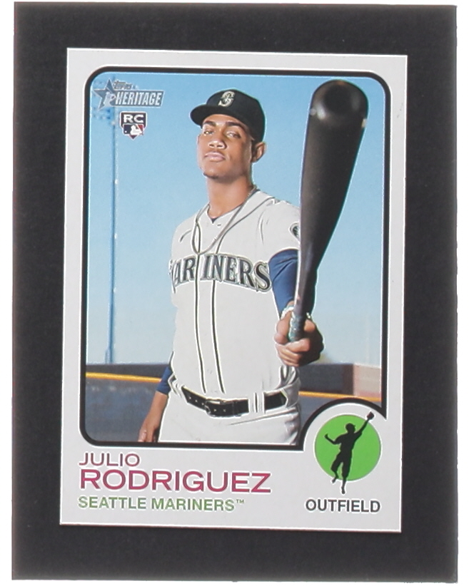 Julio Rodriguez 2022 Topps Heritage #700 RC at PristineAuction.com Julio Rodriguez 2022 Topps Heritage #700 RC at PristineAuction.com