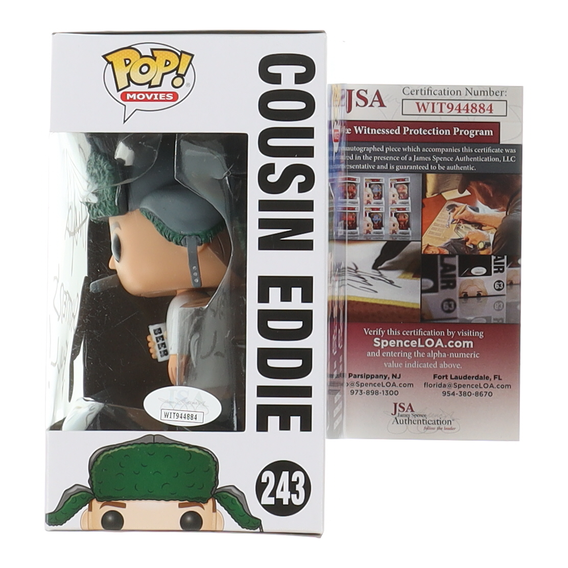 Randy Quaid Signed "National Lampoon's Christmas Vacation" #243 Cousin Eddie Funko Pop! Vinyl Figure Inscribed "S*******'s Full!" (JSA) at PristineAuction.com Randy Quaid Signed "National Lampoon's Christmas Vacation" #243 Cousin Eddie Funko Pop! Vinyl Figure Inscribed "S*******'s Full!" (JSA) at PristineAuction.com