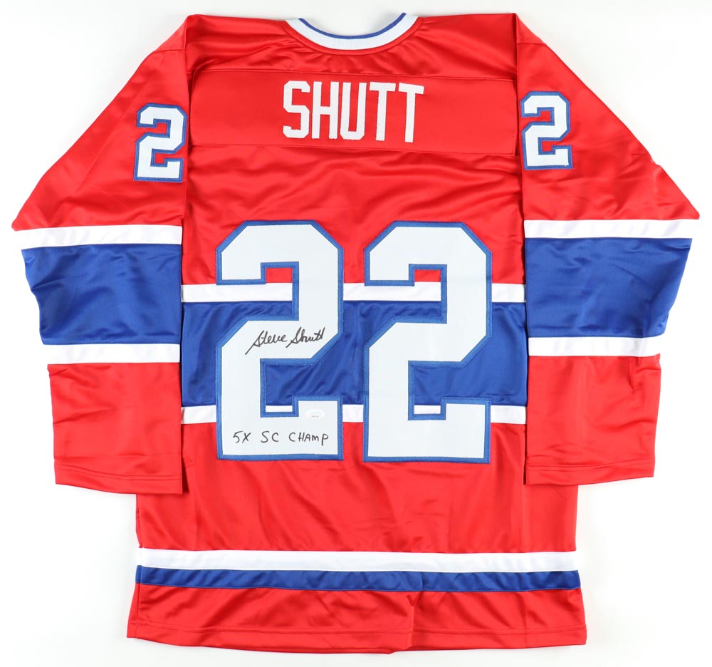 Steve Shutt Signed Jersey Inscribed "5x SC Champ" (JSA) at PristineAuction.com Steve Shutt Signed Jersey Inscribed "5x SC Champ" (JSA) at PristineAuction.com