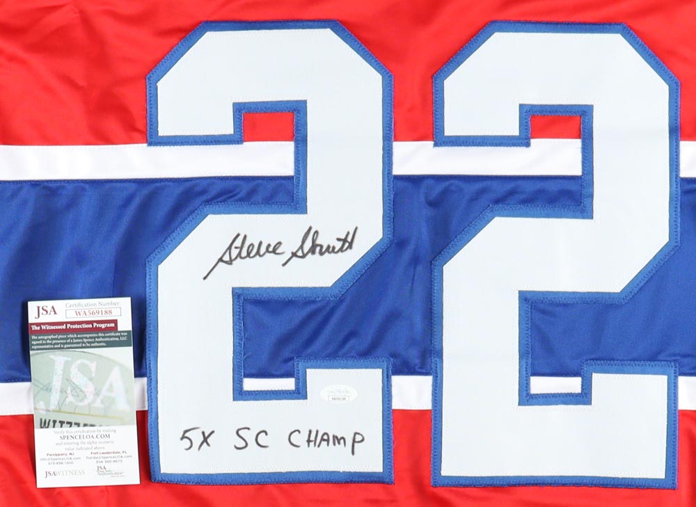 Steve Shutt Signed Jersey Inscribed "5x SC Champ" (JSA) at PristineAuction.com Steve Shutt Signed Jersey Inscribed "5x SC Champ" (JSA) at PristineAuction.com