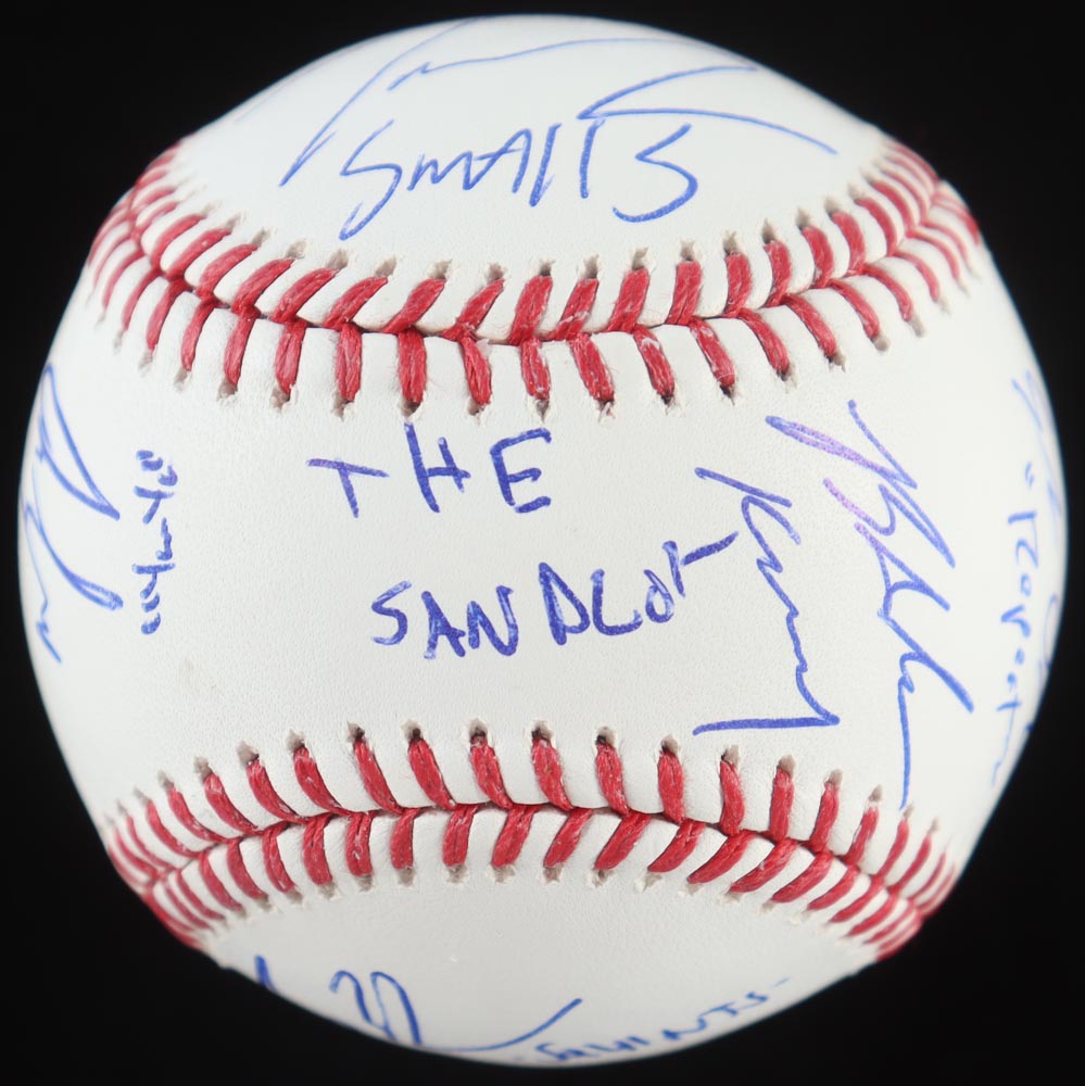 "The Sandlot" OML Baseball Signed by (6) with Tom Guiry, Chauncey Leopardi, Shane Obedzinksi, Marty York (Beckett) at PristineAuction.com "The Sandlot" OML Baseball Signed by (6) with Tom Guiry, Chauncey Leopardi, Shane Obedzinksi, Marty York (Beckett) at PristineAuction.com