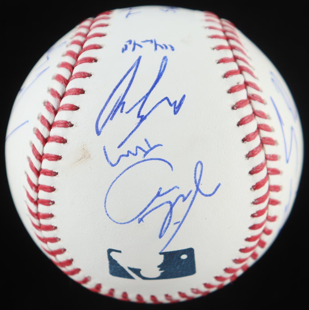 "The Sandlot" OML Baseball Signed by (6) with Tom Guiry, Chauncey Leopardi, Shane Obedzinksi, Marty York (Beckett) at PristineAuction.com "The Sandlot" OML Baseball Signed by (6) with Tom Guiry, Chauncey Leopardi, Shane Obedzinksi, Marty York (Beckett) at PristineAuction.com