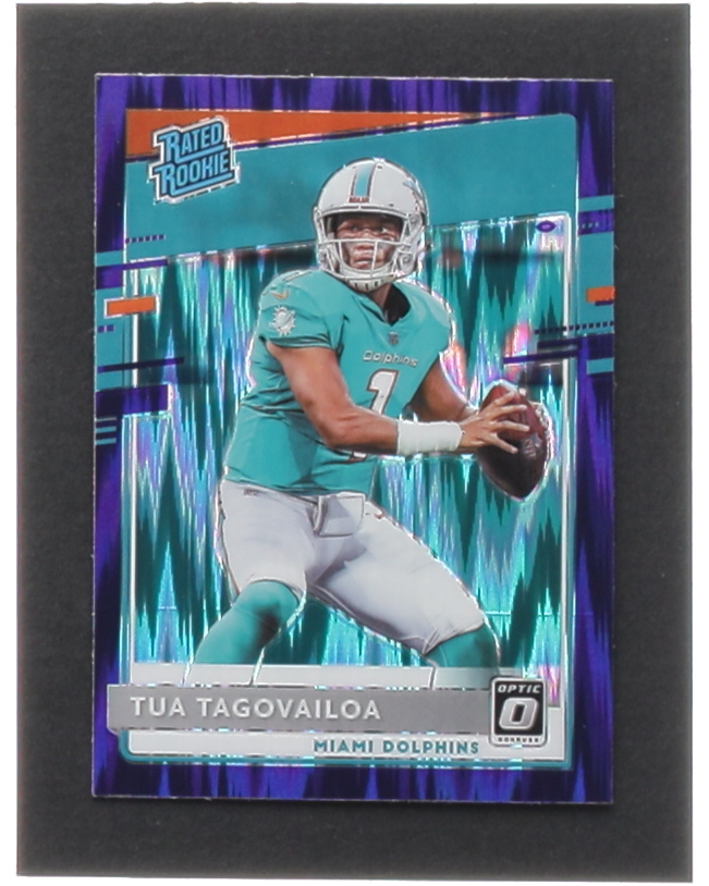 Tua Tagovailoa 2020 Donruss Optic Purple Shock #152 RR RC at PristineAuction.com Tua Tagovailoa 2020 Donruss Optic Purple Shock #152 RR RC at PristineAuction.com