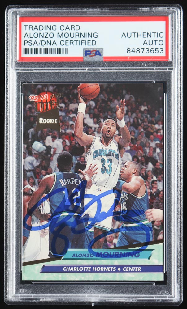 Alonzo Mourning Signed 1992-93 Ultra #234 RC (PSA) at PristineAuction.com Alonzo Mourning Signed 1992-93 Ultra #234 RC (PSA) at PristineAuction.com