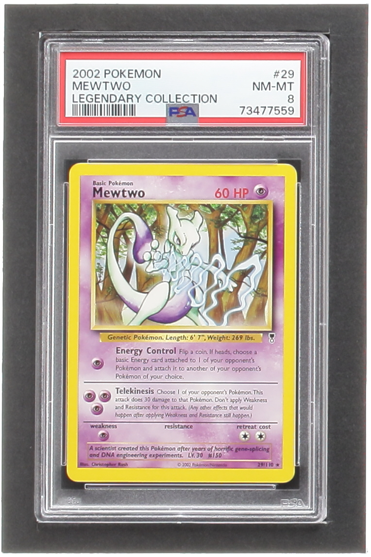 Mewtwo 2002 Pokemon Legendary Collection #29 (PSA 8) at PristineAuction.com Mewtwo 2002 Pokemon Legendary Collection #29 (PSA 8) at PristineAuction.com