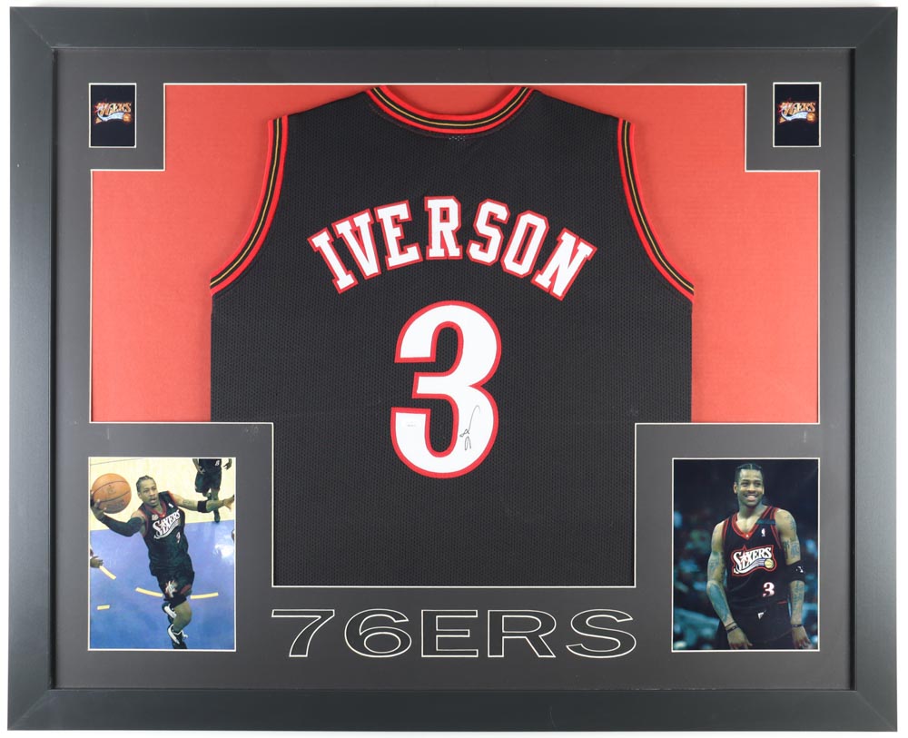 Allen Iverson Signed Custom Framed Jersey Display (JSA) at PristineAuction.com Allen Iverson Signed Custom Framed Jersey Display (JSA) at PristineAuction.com