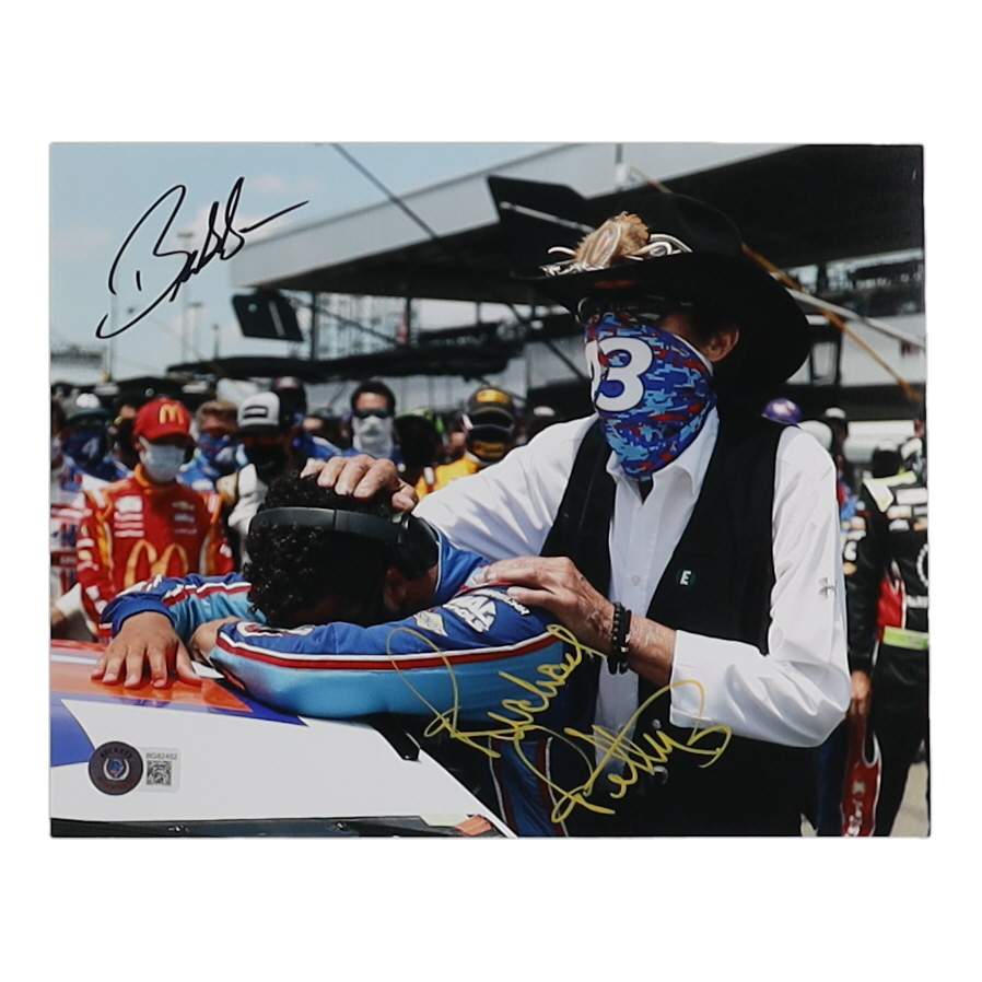 Richard Petty & Bubba Wallace Signed NASCAR 8x10 Photo (Beckett) at PristineAuction.com Richard Petty & Bubba Wallace Signed NASCAR 8x10 Photo (Beckett) at PristineAuction.com