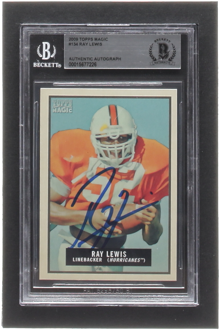 Ray Lewis Signed 2009 Topps Magic #134 (BGS) at PristineAuction.com Ray Lewis Signed 2009 Topps Magic #134 (BGS) at PristineAuction.com