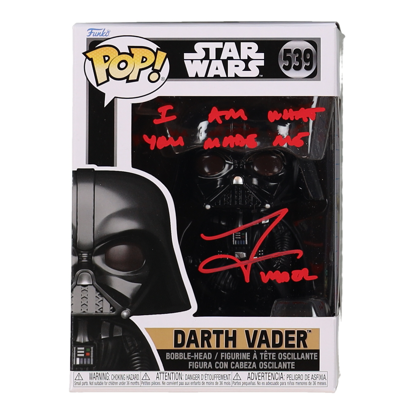 Tom O'Connell Signed LE "Star Wars" #539 Darth Vader Funko Pop! Vinyl Figure Inscribed "I Am What You Made Me" & "Vader" (OC Celebrity Marketing) at PristineAuction.com Tom O'Connell Signed LE "Star Wars" #539 Darth Vader Funko Pop! Vinyl Figure Inscribed "I Am What You Made Me" & "Vader" (OC Celebrity Marketing) at PristineAuction.com