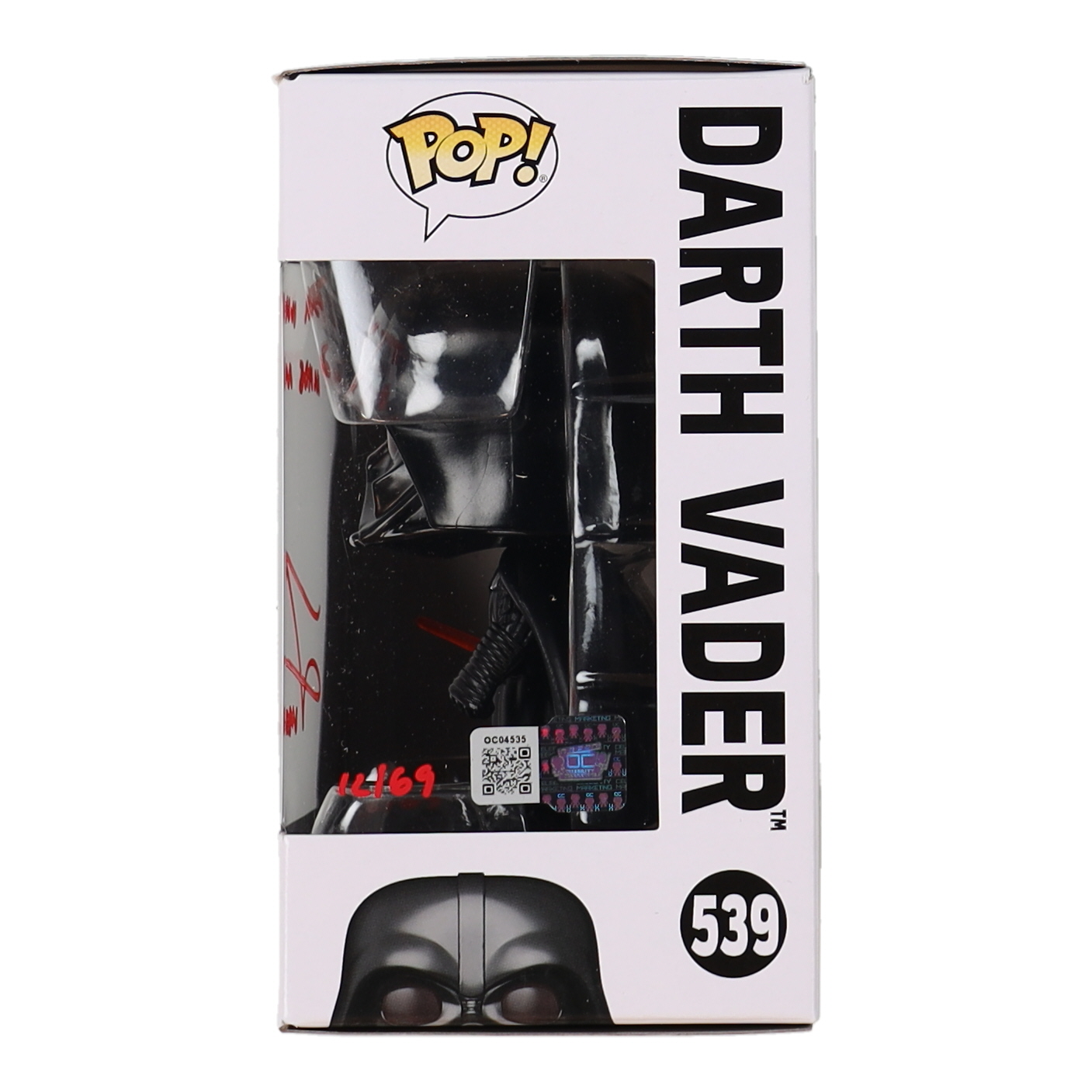 Tom O'Connell Signed LE "Star Wars" #539 Darth Vader Funko Pop! Vinyl Figure Inscribed "I Am What You Made Me" & "Vader" (OC Celebrity Marketing) at PristineAuction.com Tom O'Connell Signed LE "Star Wars" #539 Darth Vader Funko Pop! Vinyl Figure Inscribed "I Am What You Made Me" & "Vader" (OC Celebrity Marketing) at PristineAuction.com