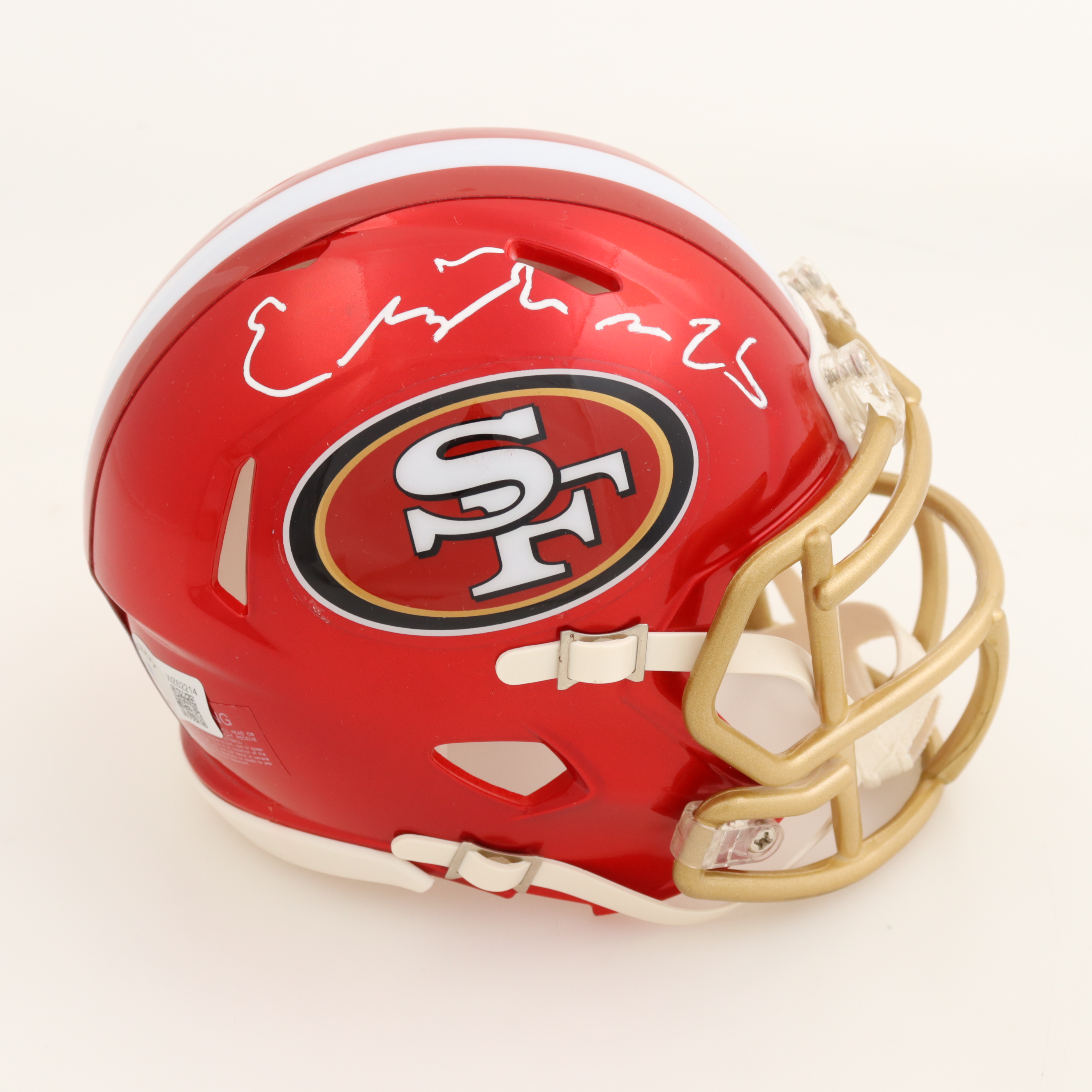 Elijah Mitchell Signed 49ers Flash Alternate Speed Mini Helmet (Beckett) at PristineAuction.com Elijah Mitchell Signed 49ers Flash Alternate Speed Mini Helmet (Beckett) at PristineAuction.com