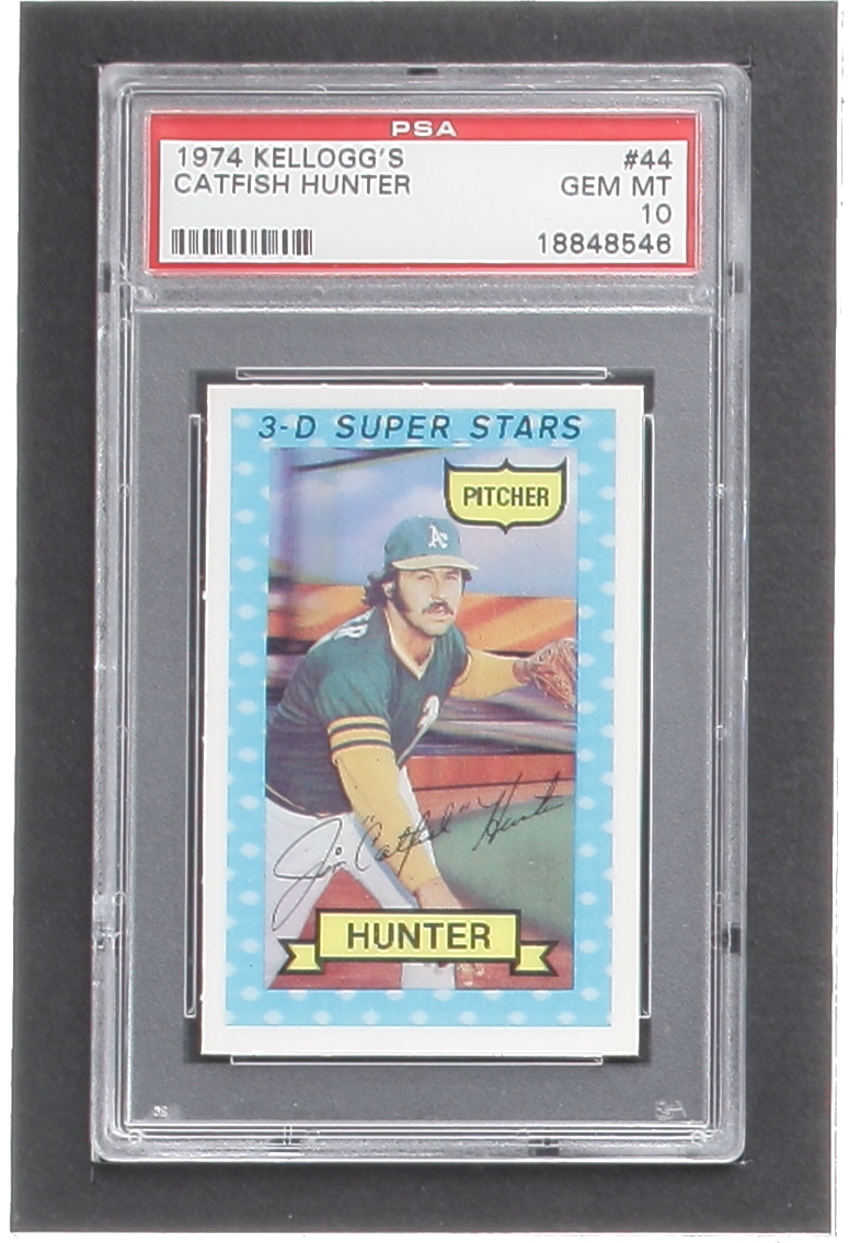 Jim Hunter 1974 Kellogg's #44 (PSA 10) at PristineAuction.com Jim Hunter 1974 Kellogg's #44 (PSA 10) at PristineAuction.com
