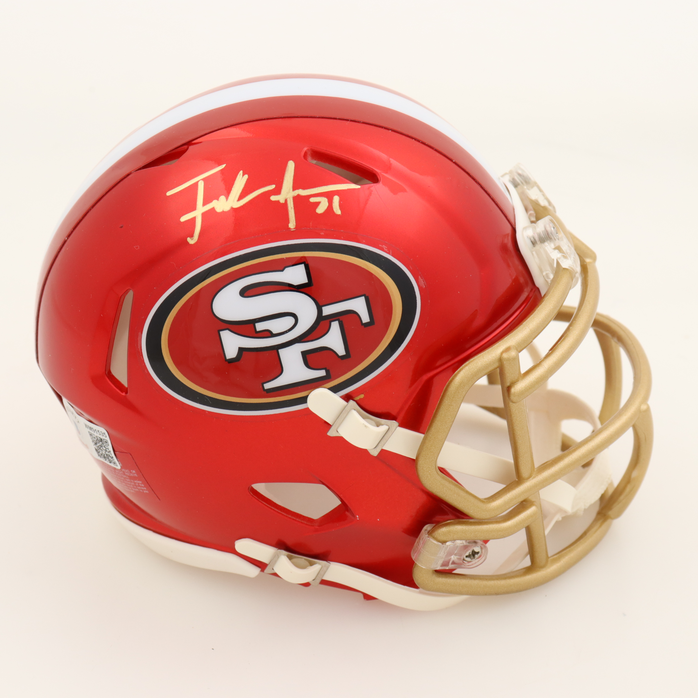 Frank Gore Signed 49ers Flash Alternate Speed Mini Helmet (Beckett) at PristineAuction.com Frank Gore Signed 49ers Flash Alternate Speed Mini Helmet (Beckett) at PristineAuction.com
