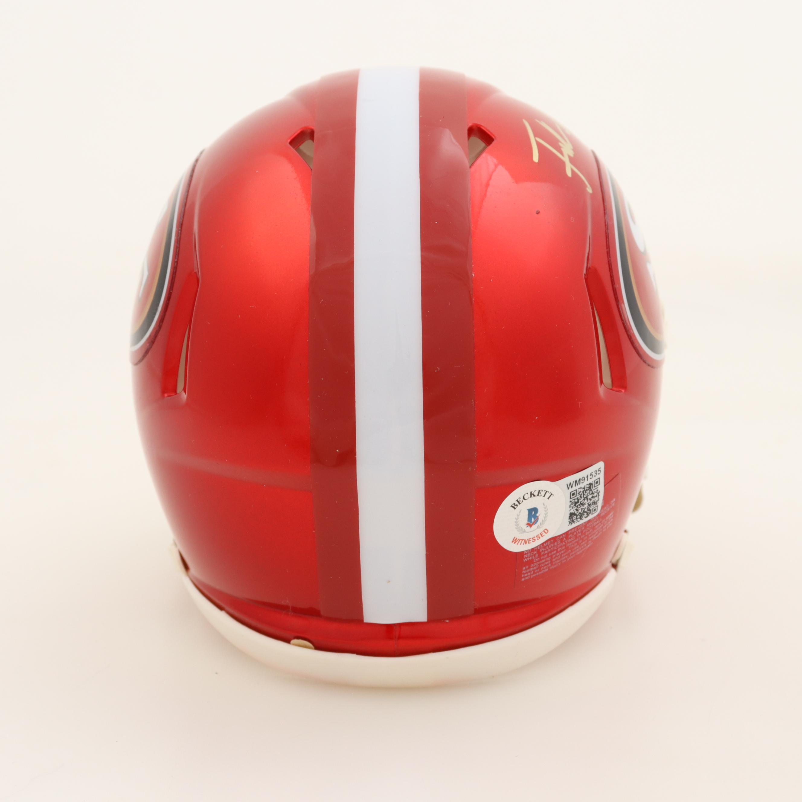 Frank Gore Signed 49ers Flash Alternate Speed Mini Helmet (Beckett) at PristineAuction.com Frank Gore Signed 49ers Flash Alternate Speed Mini Helmet (Beckett) at PristineAuction.com