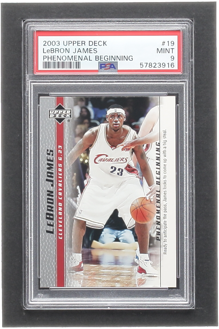 LeBron James 2003-04 Upper Deck Phenomenal Beginning LeBron James #19 RC / Ready to Anticipate (PSA 9) at PristineAuction.com LeBron James 2003-04 Upper Deck Phenomenal Beginning LeBron James #19 RC / Ready to Anticipate (PSA 9) at PristineAuction.com