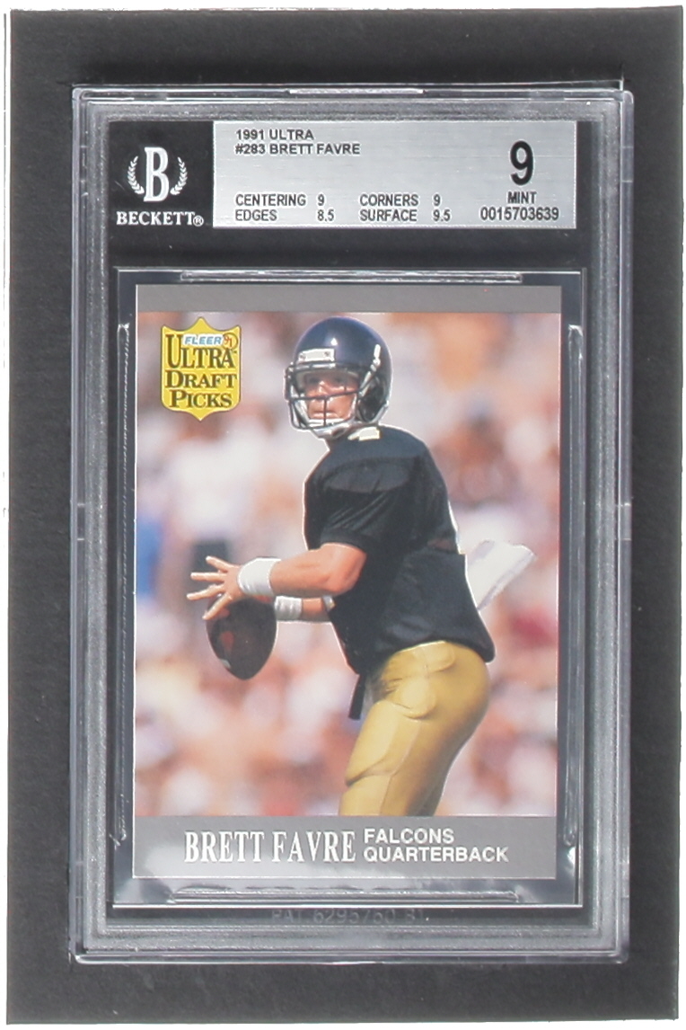 Brett Favre 1991 Ultra #283 RC (BGS 9) at PristineAuction.com Brett Favre 1991 Ultra #283 RC (BGS 9) at PristineAuction.com