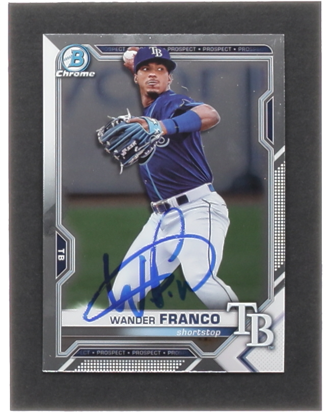 Wander Franco Signed 2021 Bowman Chrome Prospects #BCP240 RC (Franco) at PristineAuction.com Wander Franco Signed 2021 Bowman Chrome Prospects #BCP240 RC (Franco) at PristineAuction.com