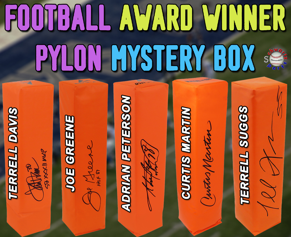 Football AWARD WINNER Signed Endzone Pylon Mystery Box - Series 11 ...