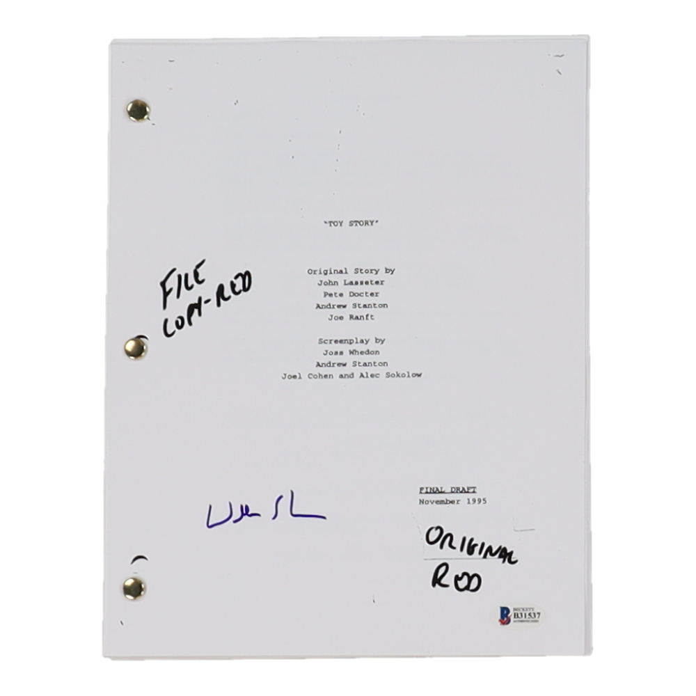 Wallace Shawn Signed "Toy Story" Movie Script (Beckett) Pristine Auction