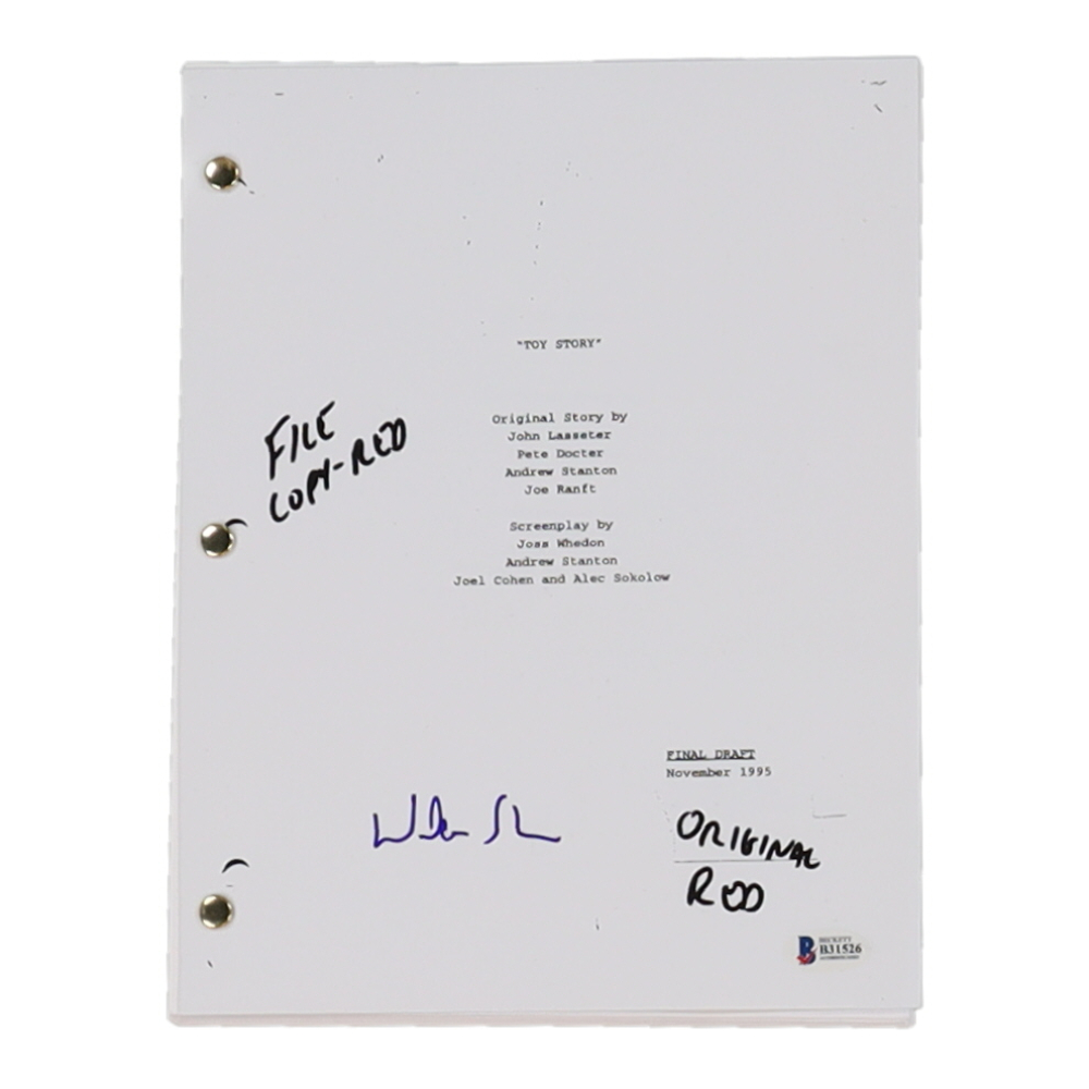 Wallace Shawn Signed "Toy Story" Movie Script (Beckett) Pristine Auction