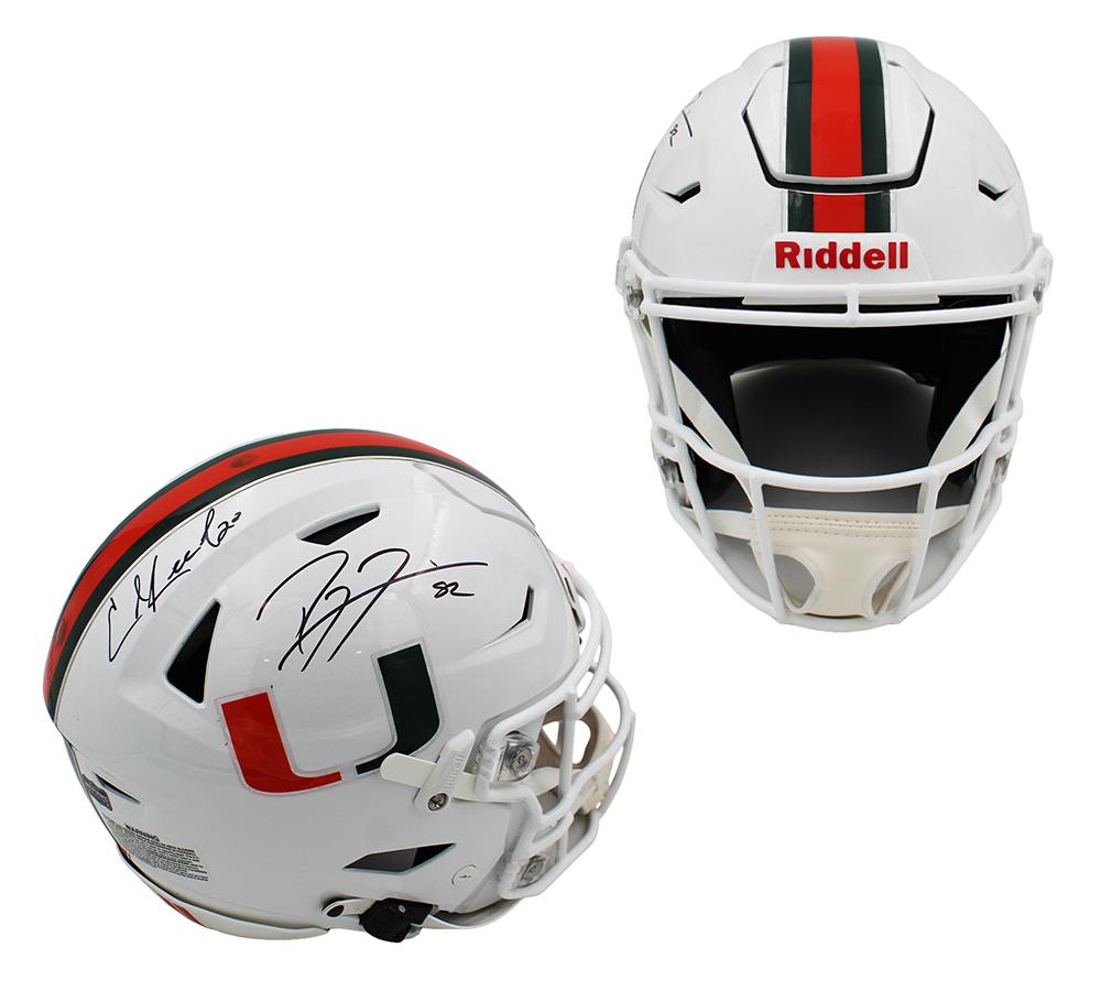 Ray Lewis & Ed Reed Signed Miami Hurricanes Full-Size Authentic On-Field SpeedFlex Helmet (Radtke) at PristineAuction.com Ray Lewis & Ed Reed Signed Miami Hurricanes Full-Size Authentic On-Field SpeedFlex Helmet (Radtke) at PristineAuction.com