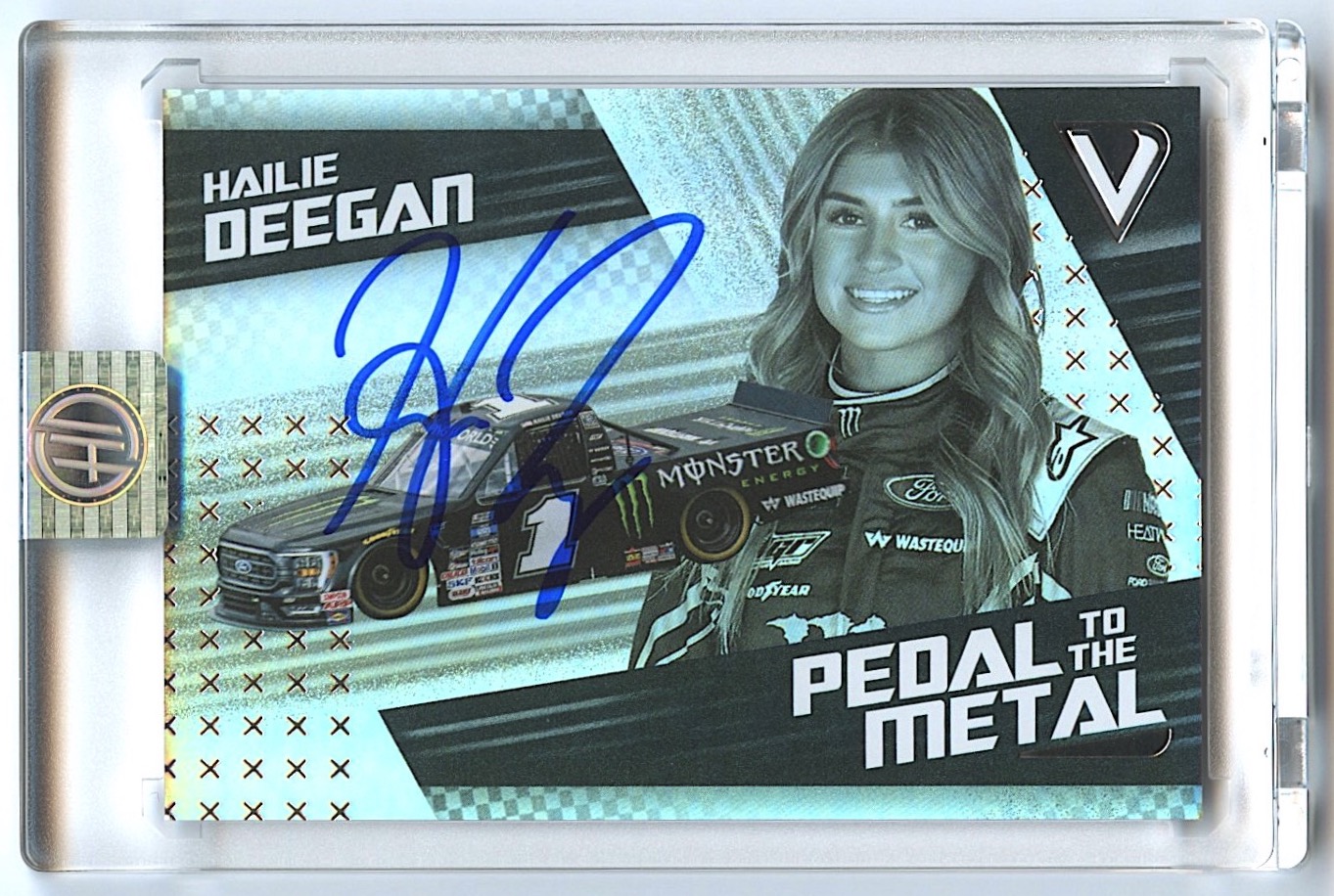 Hailie Deegan Signed 2022 Panini Chronicles Pedal to the Metal #8 (Deegan COA) at PristineAuction.com Hailie Deegan Signed 2022 Panini Chronicles Pedal to the Metal #8 (Deegan COA) at PristineAuction.com
