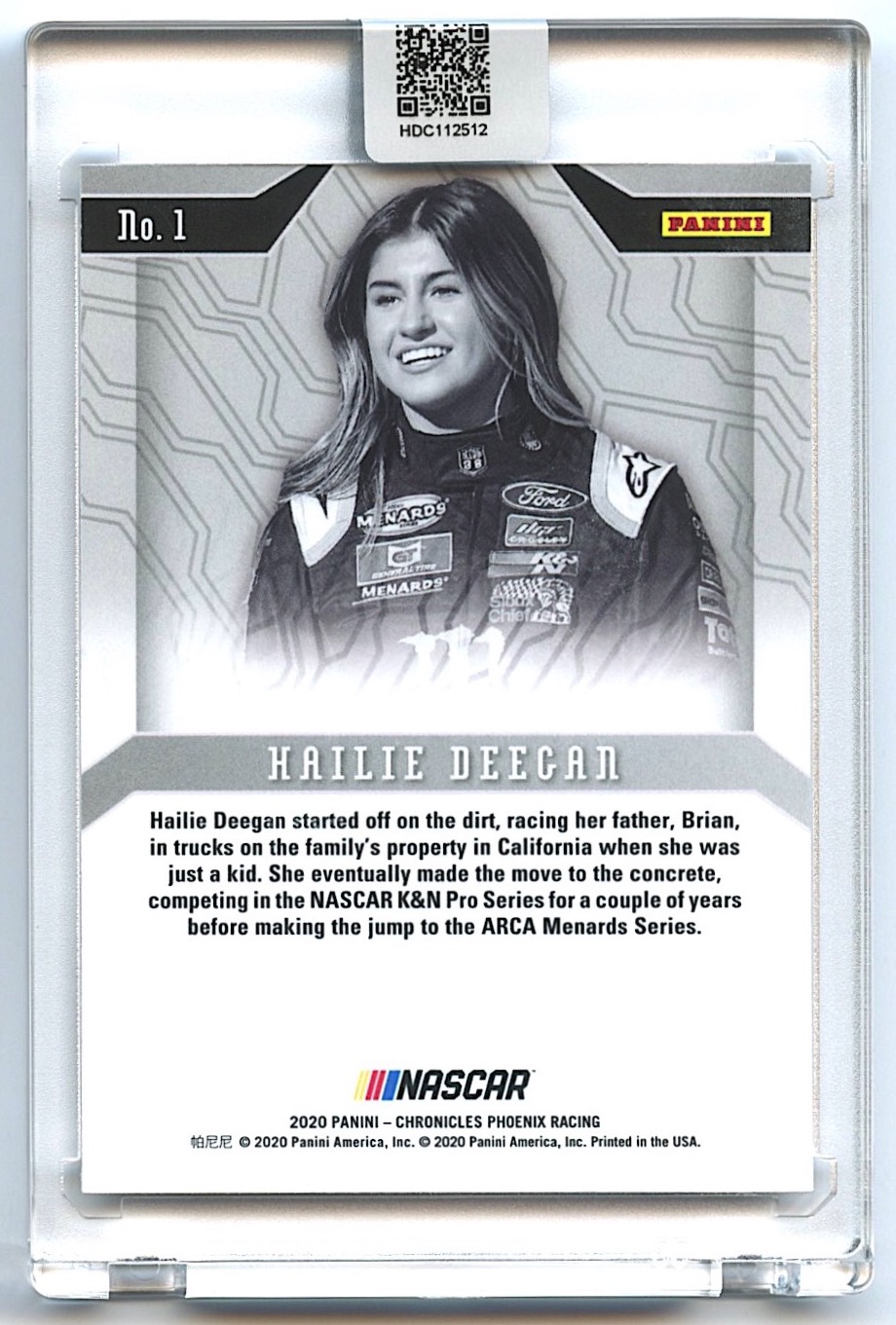 Hailie Deegan Signed 2020 Panini Phoenix #1 RC (Deegan COA) at PristineAuction.com Hailie Deegan Signed 2020 Panini Phoenix #1 RC (Deegan COA) at PristineAuction.com